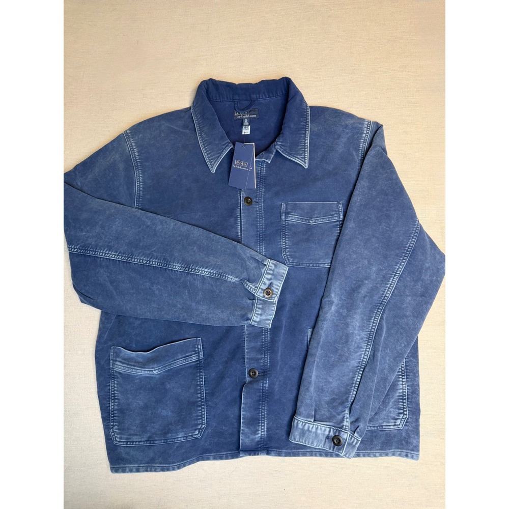 Polo Ralph Lauren Mens Moleskin XL Utility Jacket Melazzo Blue Jacket NWT